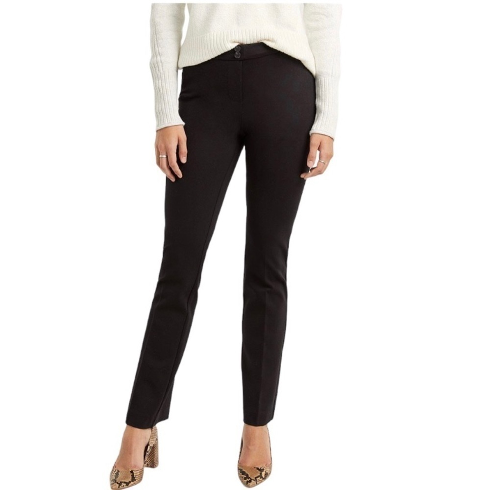 Reitman’s The Modern Stretch Bootleg Black Pants in size 12 Petite - Picture 2 of 12